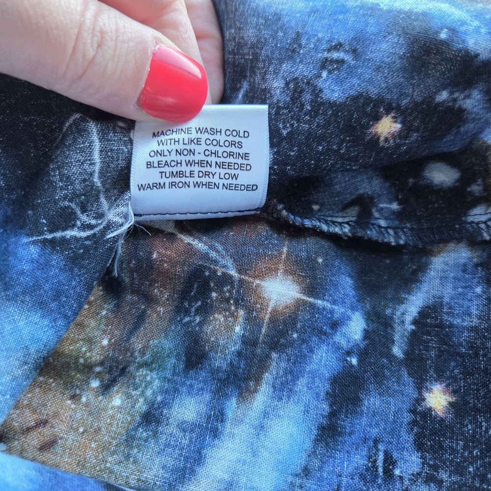 Modcloth Galaxy Universe 100% Cotton Skater Sleeveless Dress Size Small - Picture 7 of 9